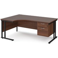 Click to view product details and reviews for Office Desk Left Hand Corner Desk 1800mm With Pedestal Walnut Top With Black Frame 1200mm Depth Maestro 25 Mc18elp2kw. Click to view product details and reviews for Office Desk Left Hand Corner Desk 1800mm With Pedestal Walnut Top With Black Frame 1200mm Depth Maestro 25 Mc18elp2kw.