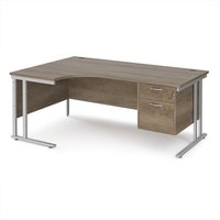 Click to view product details and reviews for Maestro 25 Left Hand Ergonomic Desk 1800mm Wide With 2 Drawer Pedestal Silver Cantilever Leg Frame Nebraska Oak Top. Click to view product details and reviews for Maestro 25 Left Hand Ergonomic Desk 1800mm Wide With 2 Drawer Pedestal Silver Cantilever Leg Frame Nebraska Oak Top.