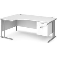 Click to view product details and reviews for Office Desk Left Hand Corner Desk 1800mm With Pedestal White Top With Silver Frame 1200mm Depth Maestro 25 Mc18elp2swh. Click to view product details and reviews for Office Desk Left Hand Corner Desk 1800mm With Pedestal White Top With Silver Frame 1200mm Depth Maestro 25 Mc18elp2swh.