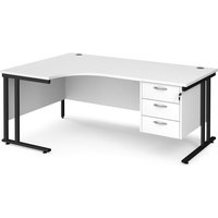 Click to view product details and reviews for Office Desk Left Hand Corner Desk 1800mm With Pedestal White Top With Black Frame 1200mm Depth Maestro 25 Mc18elp3kwh. Click to view product details and reviews for Office Desk Left Hand Corner Desk 1800mm With Pedestal White Top With Black Frame 1200mm Depth Maestro 25 Mc18elp3kwh.