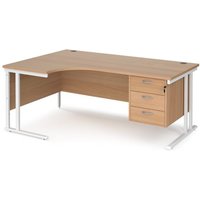 Click to view product details and reviews for Office Desk Left Hand Corner Desk 1800mm With Pedestal Beech Top With White Frame 1200mm Depth Maestro 25 Mc18elp3whb. Click to view product details and reviews for Office Desk Left Hand Corner Desk 1800mm With Pedestal Beech Top With White Frame 1200mm Depth Maestro 25 Mc18elp3whb.