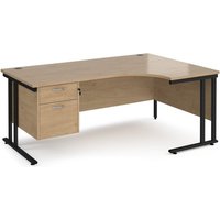 Click to view product details and reviews for Maestro 25 Right Hand Ergonomic Desk 1800mm Wide With 2 Drawer Pedestal Black Cantilever Leg Frame Kendal Oak Top. Click to view product details and reviews for Maestro 25 Right Hand Ergonomic Desk 1800mm Wide With 2 Drawer Pedestal Black Cantilever Leg Frame Kendal Oak Top.