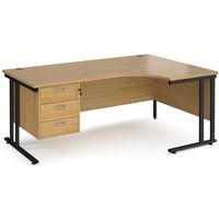 Click to view product details and reviews for Office Desk Right Hand Corner Desk 1800mm With Pedestal Oak Top With Black Frame 1200mm Depth Maestro 25 Mc18erp3ko. Click to view product details and reviews for Office Desk Right Hand Corner Desk 1800mm With Pedestal Oak Top With Black Frame 1200mm Depth Maestro 25 Mc18erp3ko.