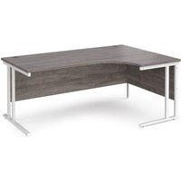 Click to view product details and reviews for Maestro 25 Right Hand Ergonomic Desk 1800mm Wide White Cantilever Leg Frame Grey Oak Top. Click to view product details and reviews for Maestro 25 Right Hand Ergonomic Desk 1800mm Wide White Cantilever Leg Frame Grey Oak Top.