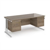 Click to view product details and reviews for Maestro 25 Straight Desk 1800mm X 800mm With Two X 2 Drawer Pedestals White Cantilever Leg Frame Nebraska Oak Top. Click to view product details and reviews for Maestro 25 Straight Desk 1800mm X 800mm With Two X 2 Drawer Pedestals White Cantilever Leg Frame Nebraska Oak Top.
