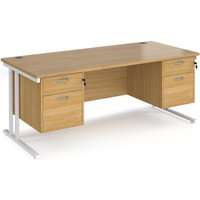 Click to view product details and reviews for Office Desk Rectangular Desk 1800mm With Double Pedestal Oak Top With White Frame 800mm Depth Maestro 25 Mc18p22who. Click to view product details and reviews for Office Desk Rectangular Desk 1800mm With Double Pedestal Oak Top With White Frame 800mm Depth Maestro 25 Mc18p22who.