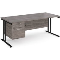 Click to view product details and reviews for Office Desk Rectangular Desk 1800mm With Fixed 2 Drawer Pedestal Grey Oak Top With Black Cantilever Frame Maestro 25 Mc18p2kgo. Click to view product details and reviews for Office Desk Rectangular Desk 1800mm With Fixed 2 Drawer Pedestal Grey Oak Top With Black Cantilever Frame Maestro 25 Mc18p2kgo.