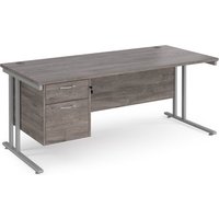 Click to view product details and reviews for Maestro 25 Straight Desk 1800mm X 800mm With 2 Drawer Pedestal Silver Cantilever Leg Frame Grey Oak Top. Click to view product details and reviews for Maestro 25 Straight Desk 1800mm X 800mm With 2 Drawer Pedestal Silver Cantilever Leg Frame Grey Oak Top.