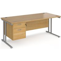 Click to view product details and reviews for Office Desk Rectangular Desk 1800mm With Pedestal Oak Top With Silver Frame 800mm Depth Maestro 25 Mc18p2so. Click to view product details and reviews for Office Desk Rectangular Desk 1800mm With Pedestal Oak Top With Silver Frame 800mm Depth Maestro 25 Mc18p2so.