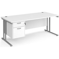 Click to view product details and reviews for Office Desk Rectangular Desk 1800mm With Pedestal White Top With Silver Frame 800mm Depth Maestro 25 Mc18p2swh. Click to view product details and reviews for Office Desk Rectangular Desk 1800mm With Pedestal White Top With Silver Frame 800mm Depth Maestro 25 Mc18p2swh.
