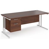Click to view product details and reviews for Office Desk Rectangular Desk 1800mm With Pedestal Walnut Top With White Frame 800mm Depth Maestro 25 Mc18p2whw. Click to view product details and reviews for Office Desk Rectangular Desk 1800mm With Pedestal Walnut Top With White Frame 800mm Depth Maestro 25 Mc18p2whw.