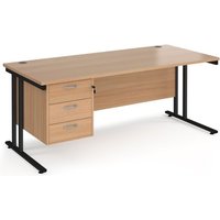 Click to view product details and reviews for Office Desk Rectangular Desk 1800mm With Pedestal Beech Top With Black Frame 800mm Depth Maestro 25 Mc18p3kb. Click to view product details and reviews for Office Desk Rectangular Desk 1800mm With Pedestal Beech Top With Black Frame 800mm Depth Maestro 25 Mc18p3kb.
