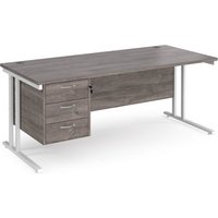 Click to view product details and reviews for Maestro 25 Straight Desk 1800mm X 800mm With 3 Drawer Pedestal White Cantilever Leg Frame Grey Oak Top. Click to view product details and reviews for Maestro 25 Straight Desk 1800mm X 800mm With 3 Drawer Pedestal White Cantilever Leg Frame Grey Oak Top.