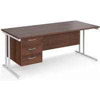 Click to view product details and reviews for Office Desk Rectangular Desk 1800mm With Pedestal Walnut Top With White Frame 800mm Depth Maestro 25 Mc18p3whw. Click to view product details and reviews for Office Desk Rectangular Desk 1800mm With Pedestal Walnut Top With White Frame 800mm Depth Maestro 25 Mc18p3whw.