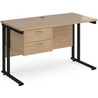 Click to view product details and reviews for Maestro 25 Straight Desk 1200mm X 600mm With 2 Drawer Pedestal Black Cantilever Leg Frame Kendal Oak Top. Click to view product details and reviews for Maestro 25 Straight Desk 1200mm X 600mm With 2 Drawer Pedestal Black Cantilever Leg Frame Kendal Oak Top.