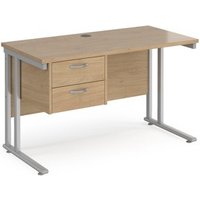 Click to view product details and reviews for Maestro 25 Straight Desk 1200mm X 600mm With 2 Drawer Pedestal Silver Cantilever Leg Frame Kendal Oak Top. Click to view product details and reviews for Maestro 25 Straight Desk 1200mm X 600mm With 2 Drawer Pedestal Silver Cantilever Leg Frame Kendal Oak Top.