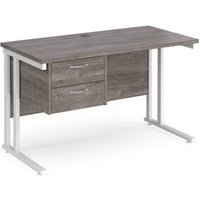 Click to view product details and reviews for Maestro 25 Straight Desk 1200mm X 600mm With 2 Drawer Pedestal White Cantilever Leg Frame Leg Grey Oak Top. Click to view product details and reviews for Maestro 25 Straight Desk 1200mm X 600mm With 2 Drawer Pedestal White Cantilever Leg Frame Leg Grey Oak Top.