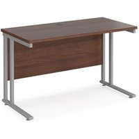 Click to view product details and reviews for Office Desk 1200mm Rectangular Desk With Cantilever Leg Walnut Tops With Silver Frames 600mm Depth Maestro 25. Click to view product details and reviews for Office Desk 1200mm Rectangular Desk With Cantilever Leg Walnut Tops With Silver Frames 600mm Depth Maestro 25.