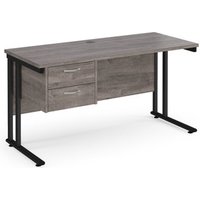 Click to view product details and reviews for Maestro 25 Straight Desk 1400mm X 600mm With 2 Drawer Pedestal Black Cantilever Leg Frame Leg Grey Oak Top. Click to view product details and reviews for Maestro 25 Straight Desk 1400mm X 600mm With 2 Drawer Pedestal Black Cantilever Leg Frame Leg Grey Oak Top.