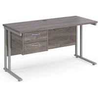 Click to view product details and reviews for Maestro 25 Straight Desk 1400mm X 600mm With 2 Drawer Pedestal Silver Cantilever Leg Frame Leg Grey Oak Top. Click to view product details and reviews for Maestro 25 Straight Desk 1400mm X 600mm With 2 Drawer Pedestal Silver Cantilever Leg Frame Leg Grey Oak Top.