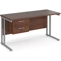 Click to view product details and reviews for Office Desk Rectangular Desk 1400mm With Pedestal Walnut Top With Silver Frame 600mm Depth Maestro 25 Mc614p2sw. Click to view product details and reviews for Office Desk Rectangular Desk 1400mm With Pedestal Walnut Top With Silver Frame 600mm Depth Maestro 25 Mc614p2sw.