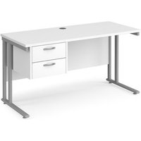 Click to view product details and reviews for Office Desk Rectangular Desk 1400mm With Pedestal White Top With Silver Frame 600mm Depth Maestro 25 Mc614p2swh. Click to view product details and reviews for Office Desk Rectangular Desk 1400mm With Pedestal White Top With Silver Frame 600mm Depth Maestro 25 Mc614p2swh.