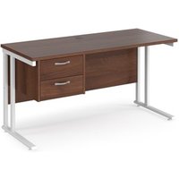 Click to view product details and reviews for Office Desk Rectangular Desk 1400mm With Pedestal Walnut Top With White Frame 600mm Depth Maestro 25 Mc614p2whw. Click to view product details and reviews for Office Desk Rectangular Desk 1400mm With Pedestal Walnut Top With White Frame 600mm Depth Maestro 25 Mc614p2whw.