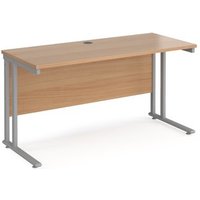 Click to view product details and reviews for Office Desk 1400mm Rectangular Desk With Cantilever Leg Beech Tops With Silver Frames 600mm Depth Maestro 25. Click to view product details and reviews for Office Desk 1400mm Rectangular Desk With Cantilever Leg Beech Tops With Silver Frames 600mm Depth Maestro 25.