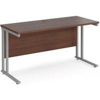 Click to view product details and reviews for Office Desk 1400mm Rectangular Desk With Cantilever Leg Walnut Tops With Silver Frames 600mm Depth Maestro 25. Click to view product details and reviews for Office Desk 1400mm Rectangular Desk With Cantilever Leg Walnut Tops With Silver Frames 600mm Depth Maestro 25.