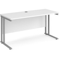 Click to view product details and reviews for Office Desk 1400mm Rectangular Desk With Cantilever Leg White Tops With Silver Frames 600mm Depth Maestro 25. Click to view product details and reviews for Office Desk 1400mm Rectangular Desk With Cantilever Leg White Tops With Silver Frames 600mm Depth Maestro 25.