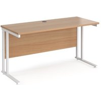 Click to view product details and reviews for Office Desk 1400mm Rectangular Desk With Cantilever Leg Beech Tops With White Frames 600mm Depth Maestro 25. Click to view product details and reviews for Office Desk 1400mm Rectangular Desk With Cantilever Leg Beech Tops With White Frames 600mm Depth Maestro 25.