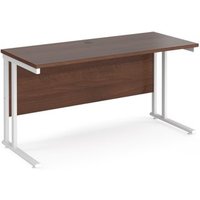 Click to view product details and reviews for Office Desk 1400mm Rectangular Desk With Cantilever Leg Walnut Tops With White Frames 600mm Depth Maestro 25. Click to view product details and reviews for Office Desk 1400mm Rectangular Desk With Cantilever Leg Walnut Tops With White Frames 600mm Depth Maestro 25.