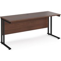 Click to view product details and reviews for Office Desk 1600mm Rectangular Desk With Cantilever Leg Walnut Tops With Black Frames 600mm Depth Maestro 25. Click to view product details and reviews for Office Desk 1600mm Rectangular Desk With Cantilever Leg Walnut Tops With Black Frames 600mm Depth Maestro 25.