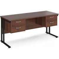 Click to view product details and reviews for Office Desk Rectangular Desk 1600mm With Double Pedestal Walnut Top With Black Frame 600mm Depth Maestro 25 Mc616p22kw. Click to view product details and reviews for Office Desk Rectangular Desk 1600mm With Double Pedestal Walnut Top With Black Frame 600mm Depth Maestro 25 Mc616p22kw.