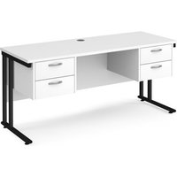 Click to view product details and reviews for Office Desk Rectangular Desk 1600mm With Double Pedestal White Top With Black Frame 600mm Depth Maestro 25 Mc616p22kwh. Click to view product details and reviews for Office Desk Rectangular Desk 1600mm With Double Pedestal White Top With Black Frame 600mm Depth Maestro 25 Mc616p22kwh.