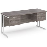 Click to view product details and reviews for Maestro 25 Straight Desk 1600mm X 600mm With Two X 2 Drawer Pedestals White Cantilever Leg Frame Leg Grey Oak Top. Click to view product details and reviews for Maestro 25 Straight Desk 1600mm X 600mm With Two X 2 Drawer Pedestals White Cantilever Leg Frame Leg Grey Oak Top.