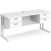 Click to view product details and reviews for Office Desk Rectangular Desk 1600mm With Double Pedestal White Top With White Frame 600mm Depth Maestro 25 Mc616p22whwh. Click to view product details and reviews for Office Desk Rectangular Desk 1600mm With Double Pedestal White Top With White Frame 600mm Depth Maestro 25 Mc616p22whwh.