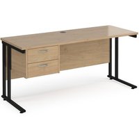 Click to view product details and reviews for Maestro 25 Straight Desk 1600mm X 600mm With 2 Drawer Pedestal Black Cantilever Leg Frame Kendal Oak Top. Click to view product details and reviews for Maestro 25 Straight Desk 1600mm X 600mm With 2 Drawer Pedestal Black Cantilever Leg Frame Kendal Oak Top.