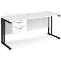 Click to view product details and reviews for Office Desk Rectangular Desk 1600mm With Pedestal White Top With Black Frame 600mm Depth Maestro 25 Mc616p2kwh. Click to view product details and reviews for Office Desk Rectangular Desk 1600mm With Pedestal White Top With Black Frame 600mm Depth Maestro 25 Mc616p2kwh.