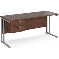 Click to view product details and reviews for Office Desk Rectangular Desk 1600mm With Pedestal Walnut Top With Silver Frame 600mm Depth Maestro 25 Mc616p2sw. Click to view product details and reviews for Office Desk Rectangular Desk 1600mm With Pedestal Walnut Top With Silver Frame 600mm Depth Maestro 25 Mc616p2sw.
