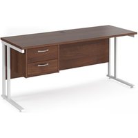 Click to view product details and reviews for Office Desk Rectangular Desk 1600mm With Pedestal Walnut Top With White Frame 600mm Depth Maestro 25 Mc616p2whw. Click to view product details and reviews for Office Desk Rectangular Desk 1600mm With Pedestal Walnut Top With White Frame 600mm Depth Maestro 25 Mc616p2whw.