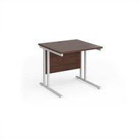 Click to view product details and reviews for Office Desk 800mm Rectangular Desk With Cantilever Leg Walnut Tops With White Frames 800mm Depth Maestro 25. Click to view product details and reviews for Office Desk 800mm Rectangular Desk With Cantilever Leg Walnut Tops With White Frames 800mm Depth Maestro 25.