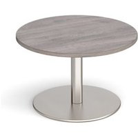 Click to view product details and reviews for Monza Circular Coffee Table With Flat Round Brushed Steel Base 800mm Grey Oak. Click to view product details and reviews for Monza Circular Coffee Table With Flat Round Brushed Steel Base 800mm Grey Oak.