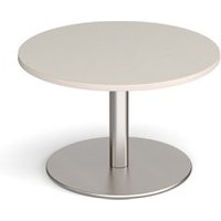 Click to view product details and reviews for Monza Circular Coffee Table With Flat Round Brushed Steel Base 800mm Light Grey. Click to view product details and reviews for Monza Circular Coffee Table With Flat Round Brushed Steel Base 800mm Light Grey.