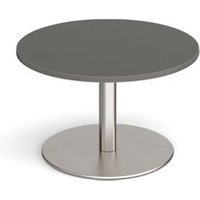 Click to view product details and reviews for Monza Circular Coffee Table With Flat Round Brushed Steel Base 800mm Onyx Grey. Click to view product details and reviews for Monza Circular Coffee Table With Flat Round Brushed Steel Base 800mm Onyx Grey.