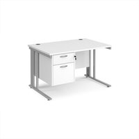 Click to view product details and reviews for Office Desk Rectangular Desk 1200mm With Pedestal White Top With Silver Frame 800mm Depth Maestro 25 Mcm12p2swh. Click to view product details and reviews for Office Desk Rectangular Desk 1200mm With Pedestal White Top With Silver Frame 800mm Depth Maestro 25 Mcm12p2swh.