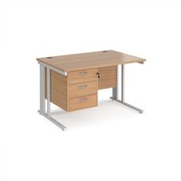 Click to view product details and reviews for Office Desk Rectangular Desk 1200mm With Pedestal Beech Top With White Frame 800mm Depth Maestro 25 Mcm12p3whb. Click to view product details and reviews for Office Desk Rectangular Desk 1200mm With Pedestal Beech Top With White Frame 800mm Depth Maestro 25 Mcm12p3whb.