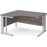 Click to view product details and reviews for Maestro 25 Left Hand Ergonomic Desk 1400mm Wide Silver Cable Managed Leg Frame Grey Oak Top. Click to view product details and reviews for Maestro 25 Left Hand Ergonomic Desk 1400mm Wide Silver Cable Managed Leg Frame Grey Oak Top.