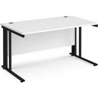 Click to view product details and reviews for Office Desk 1400mm Rectangular Desk With Cable Managed Leg White Tops With Black Frames 800mm Depth Maestro 25. Click to view product details and reviews for Office Desk 1400mm Rectangular Desk With Cable Managed Leg White Tops With Black Frames 800mm Depth Maestro 25.