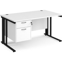 Click to view product details and reviews for Office Desk Rectangular Desk 1400mm With Pedestal White Top With Black Frame 800mm Depth Maestro 25 Mcm14p2kwh. Click to view product details and reviews for Office Desk Rectangular Desk 1400mm With Pedestal White Top With Black Frame 800mm Depth Maestro 25 Mcm14p2kwh.